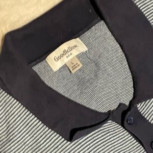 Good fellow and Co EUC Mens large button collar polo shirt